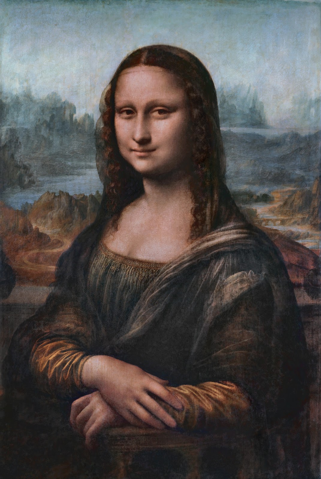 Leonardo da Vinci Mona Lisa with original colors approximation